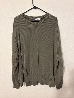 Shop Talulah Ribbed Pullover - Olive Green